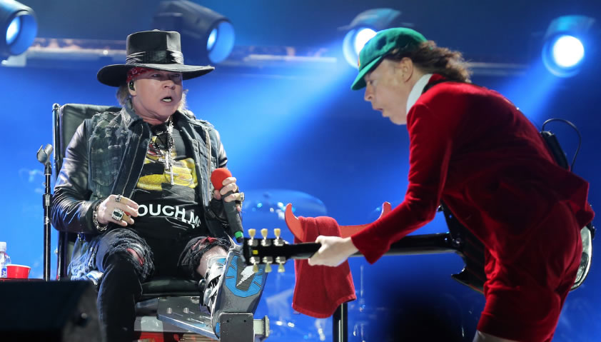 Debut de Axl Rose con AC/DC en MUSICA.  Chicas Rockeras!