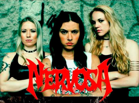 Las bellas brasileñas de NERVOSA estarán de regreso con su Thrash metal en el Foro Alicia en MUSICA.  Chicas Rockeras!