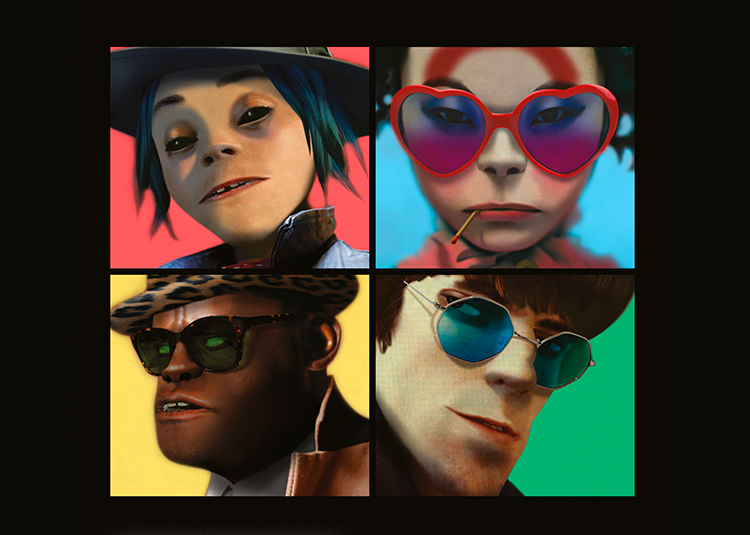 Gorillaz anuncia su nuevo disco HUMANZ en MUSICA.  Chicas Rockeras!