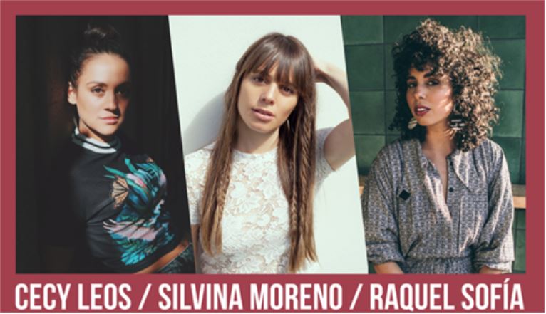 CECY LEOS + SILVINA MORENO + RAQUEL SOFIA en gira íntima en MUSICA.  Chicas Rockeras!