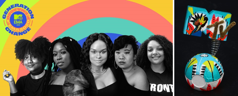 MTV otorga el 'MTV EMA GENERATION CHANGE AWARD' a 5 mujeres que luchan por la justicia racial y social alrededor del mundo en NOTICIAS.  Chicas Rockeras!