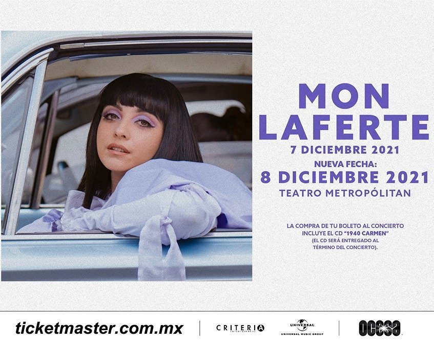Tras la gran demanda de boletos, ,MON LAFERTE anuncian una nueva fecha en la capital mexicana en MUSICA.  Chicas Rockeras!