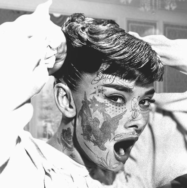 REBELDES TATUADOS DE LA EPOCA DORADA DEL CINE: AUDREY HEPBURN