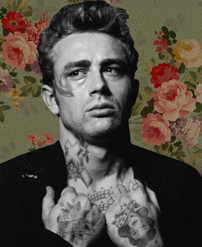 REBELDES TATUADOS DE LA EPOCA DORADA DEL CINE: JAMES DEAN