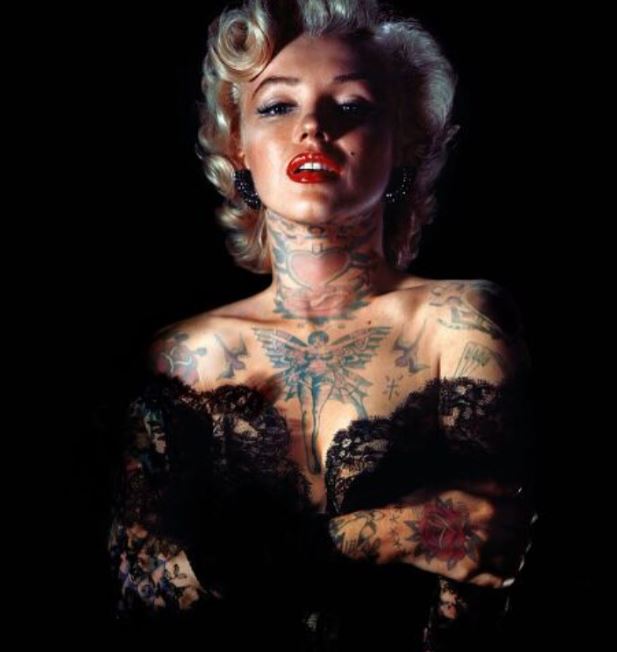 REBELDES TATUADOS DE LA EPOCA DORADA DEL CINE: MARILYN MONROE