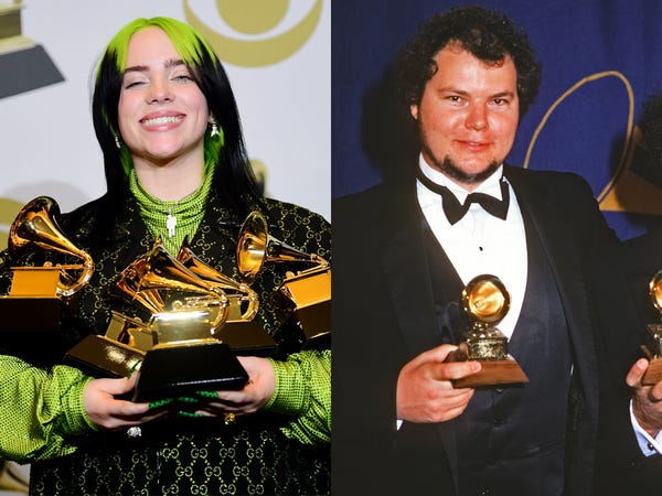 Billie Eilish y Christopher Cross comparten un récord en los Premios Grammy